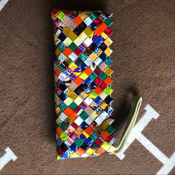 One of a kind Colourful clutch/ wristlet - Picture 5 of 5